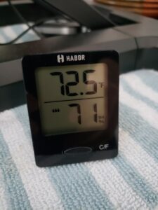 Portrait of Indoor Gauge Room Thermometer and Humidity Meter