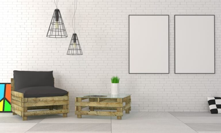 Modern interior loft style apartment. Design and technology
