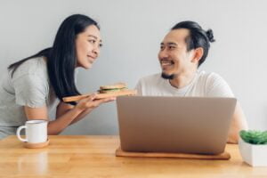wife-is-taking-care-her-husband-concept-work-from-home