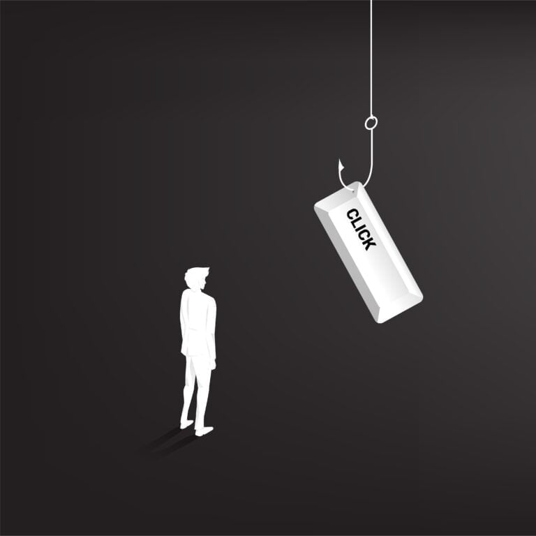 silhouette-businessman-standing-with-fishing-hook-with-click-button