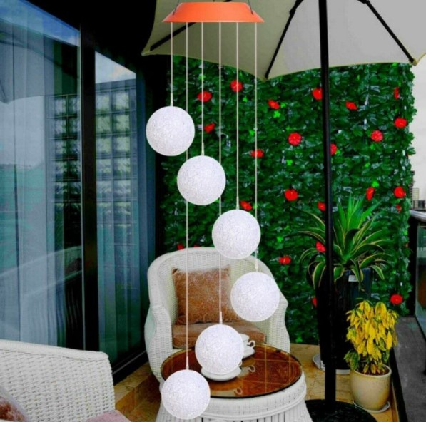 Solar Powered LED Wind Chimes Solar Powered LED Wind Chimes