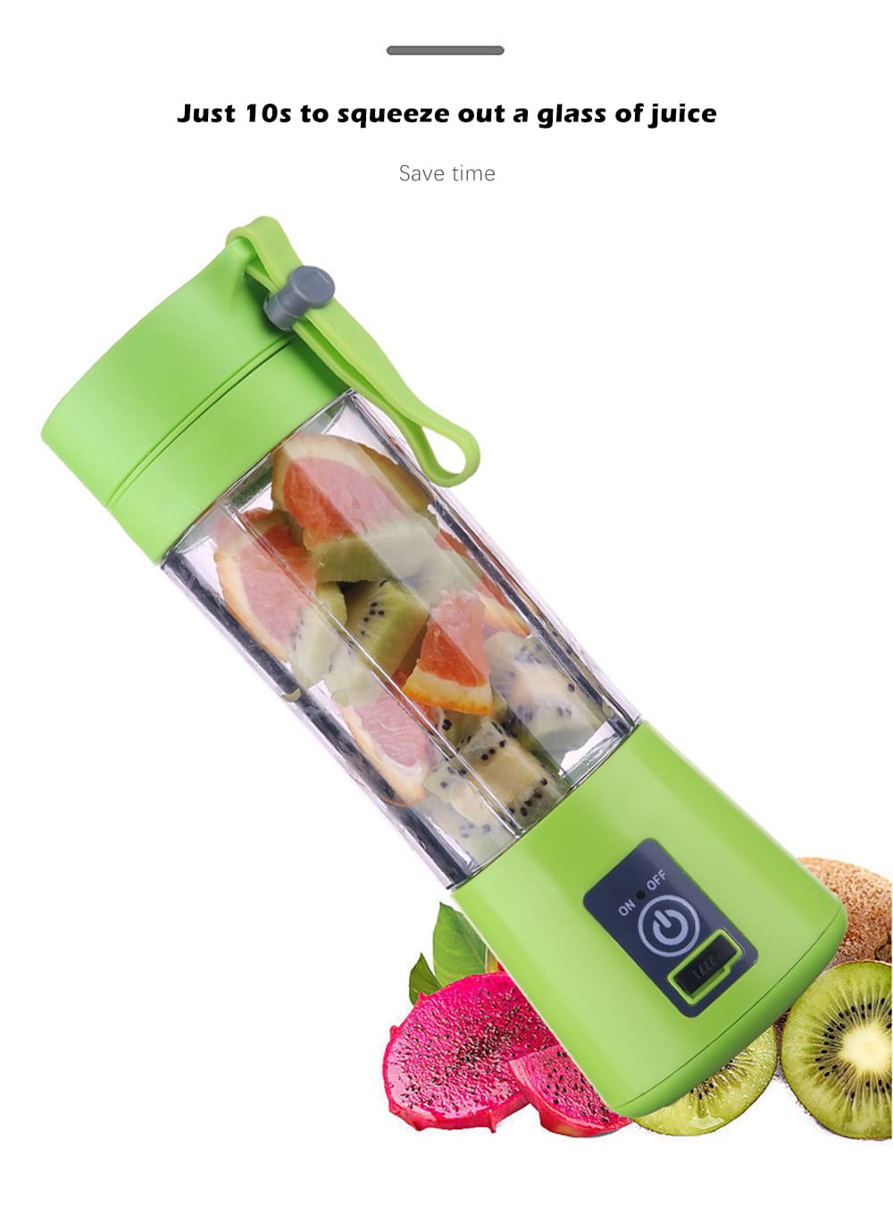 13-Ounce USB-Rechargeable Fruit Blender 13-Ounce USB-Rechargeable Fruit Blender