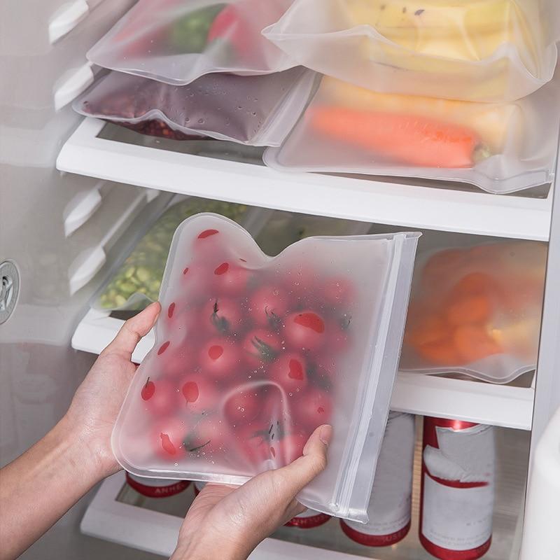 Reusable Leakproof Silicone Ziplock Food Bag Reusable Leakproof Silicone Ziplock Food Bag