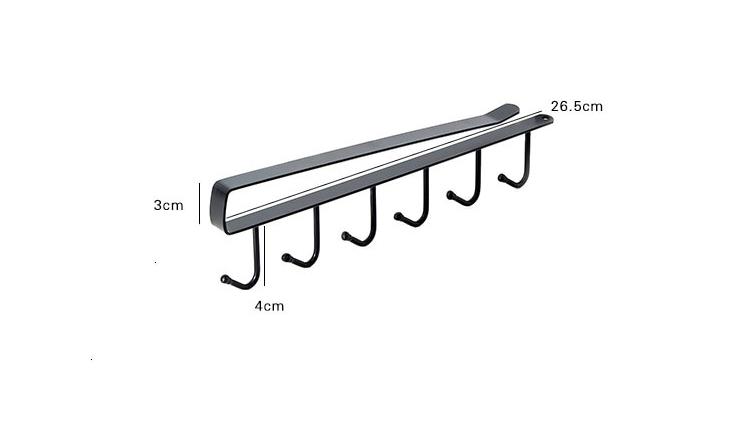 Traceless Hook Six-Piece Storage Cabinet Hanger