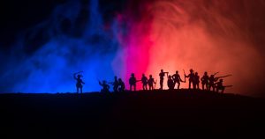 Portrait of a futuristic military battalion.