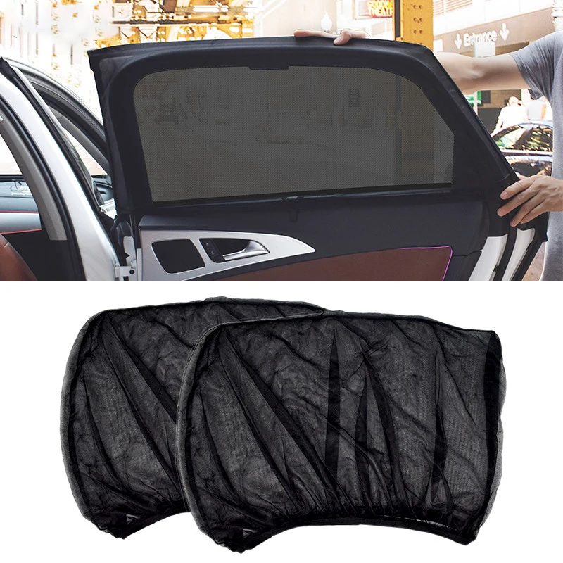 2PCS Sedan/SUV Car Sun Shade Styling Accessories Auto UV Protect Curtain Side Window Sunshade Mesh Sun Visor Protection Films