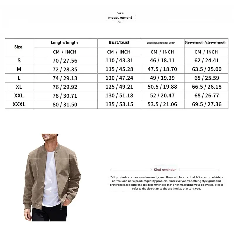 Men's Chamois Leather Velvet Lightweight Autumn Winter Outerwear Men's Chamois Leather Velvet Lightweight Autumn Winter Outerwear