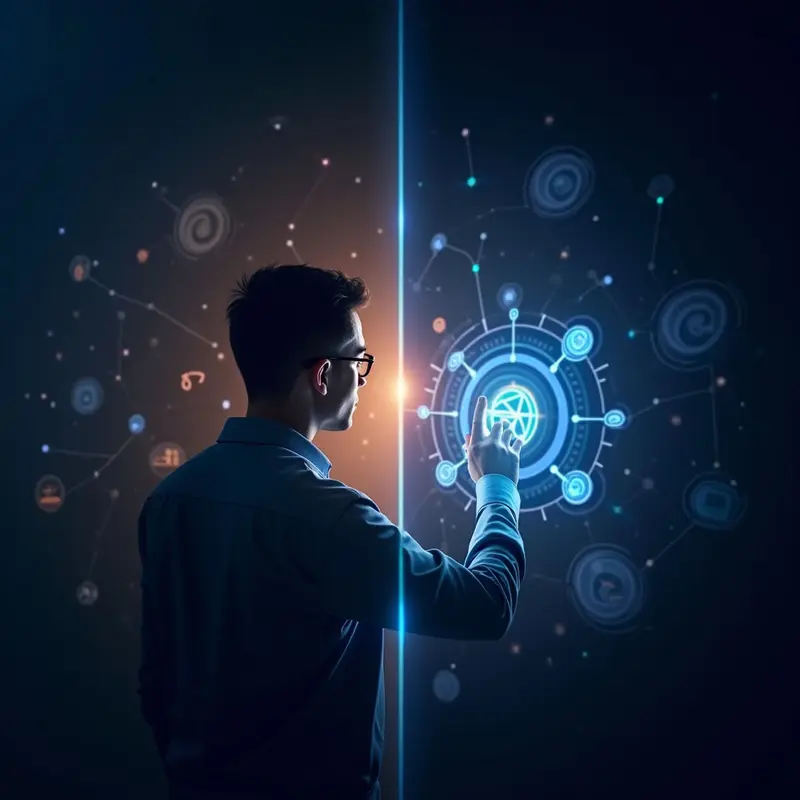 Small business owner leveraging AI-driven analytics to make informed marketing decisions.