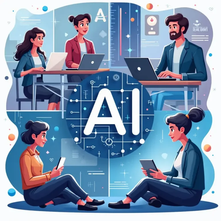 Collage illustrating AI applications in diverse daily activities, emphasizing integration and efficiency.