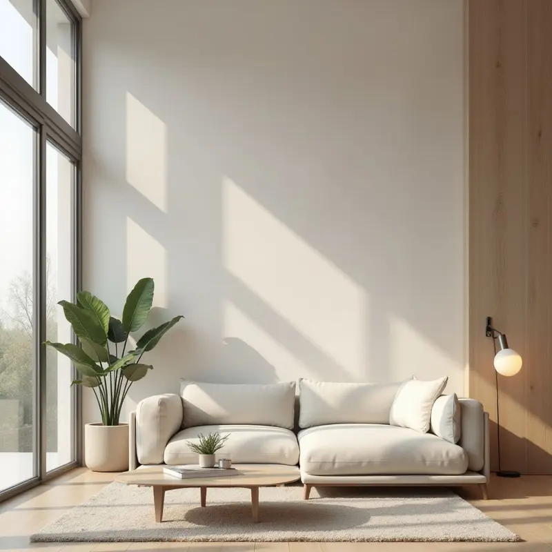 Minimalism enhanced by AI for personalized, clutter-free spaces.