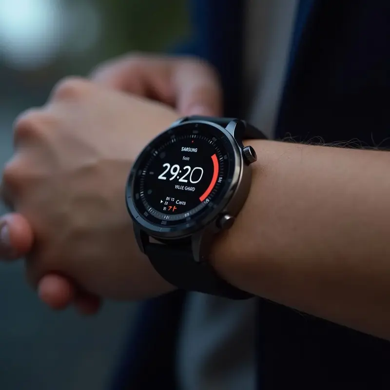Galaxy Watch measuring antioxidant levels using the Antioxidant Index feature.