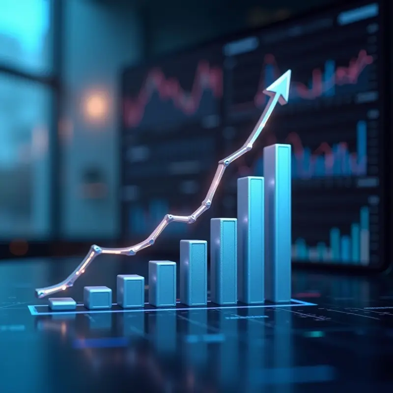 Charts depicting growth impact of digital transformation.