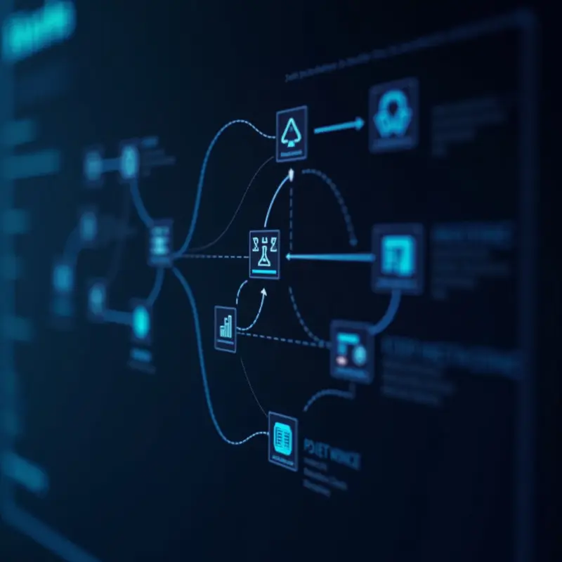 Visual representation of n8n’s customizable and complex logic-driven node structures.
