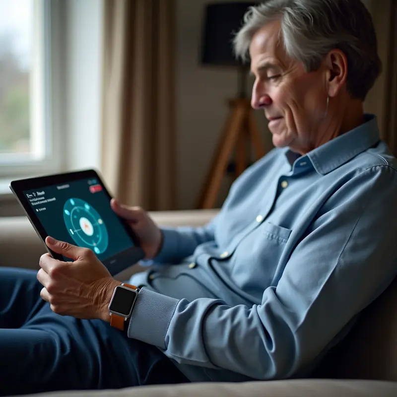 AI-driven system monitoring chronic conditions through wearables.