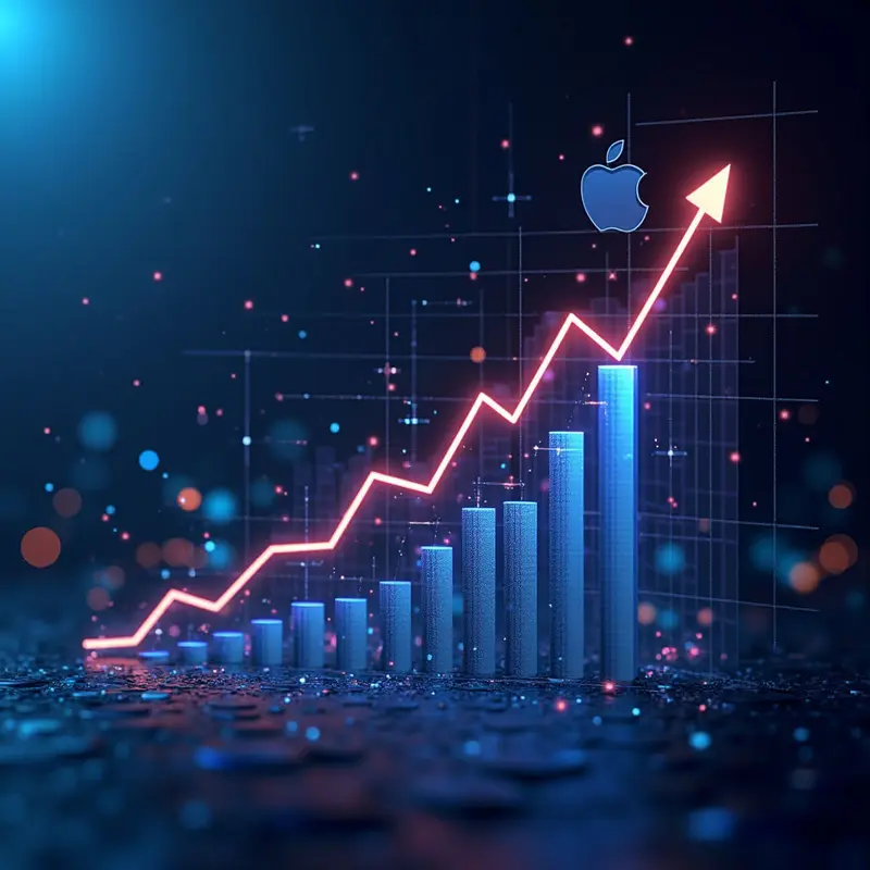 Chart highlighting Apple’s financial growth powered by AI-driven innovation.