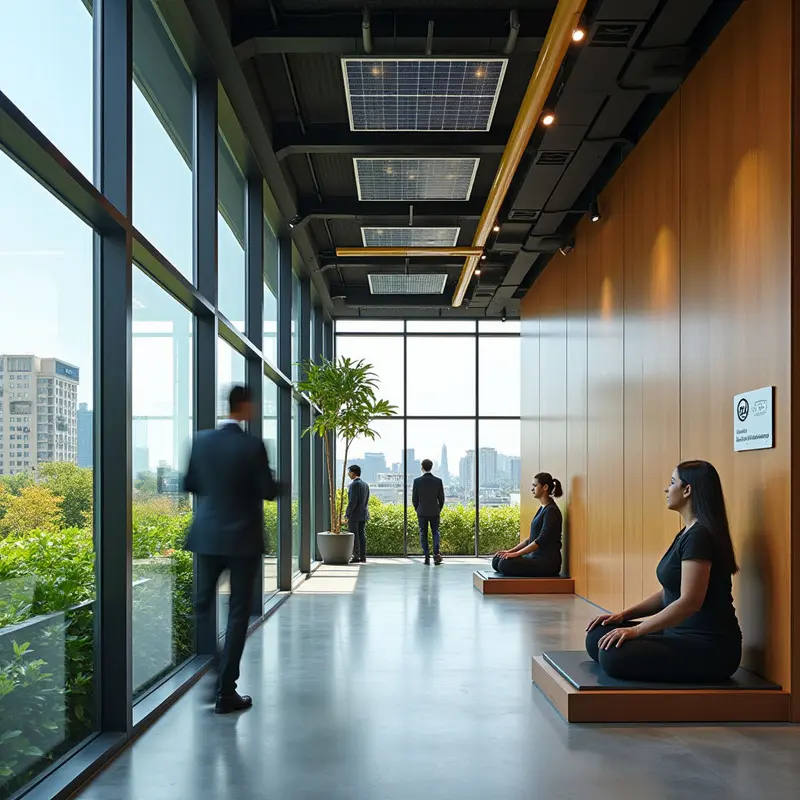 LEED‑certified wellness hub illustrating sustainable design for premium spaces.