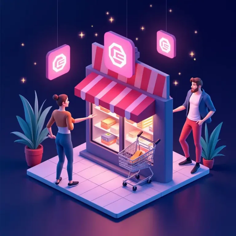Illustration of DeFi automation empowering e‑commerce entrepreneurs with smart contract payment flows.