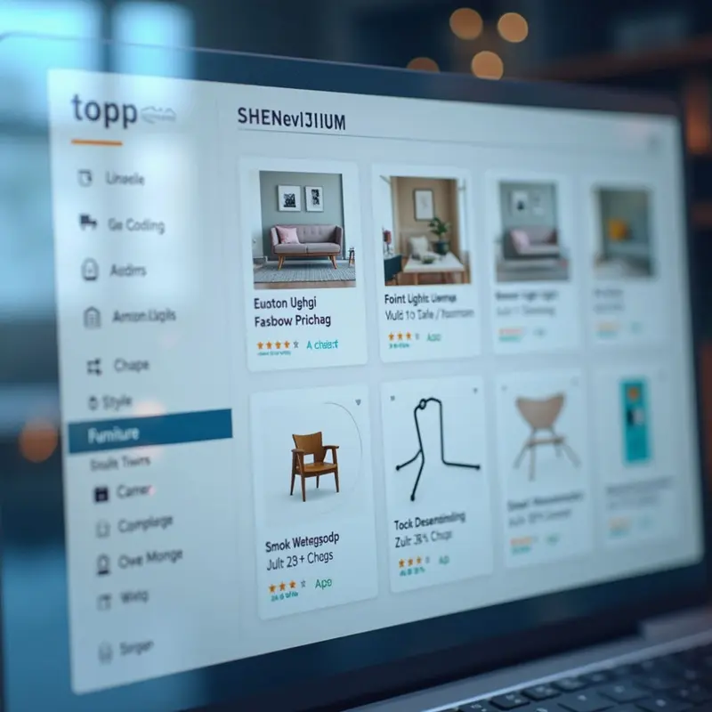 AI recommendation engine personalizes home décor choices for shoppers.
