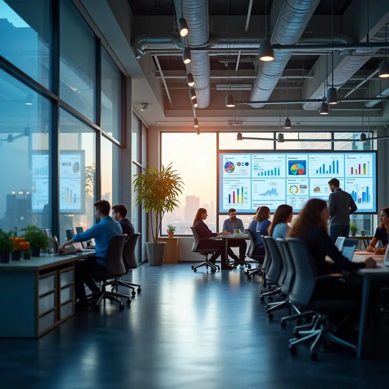 AI-powered wellness platform energizing a modern office environment.
