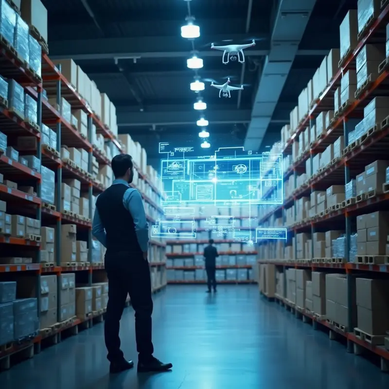 Smart sensors and AI‑DeFi analytics managing stock and pricing in an e‑commerce setting.