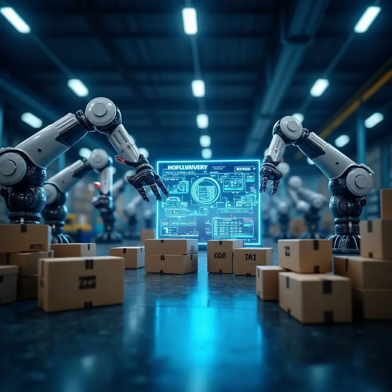 Showcasing AI-driven inventory insights in a modern warehouse.