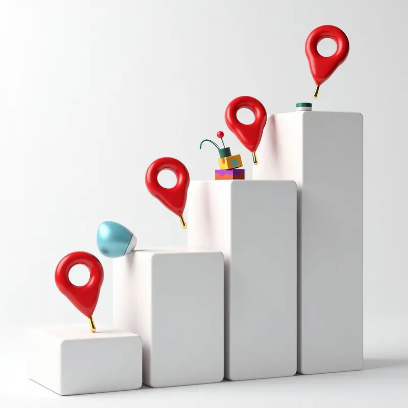 A cascade of product pins rising on a Pinterest feed, symbolizing 2.6× higher e‑commerce conversions.