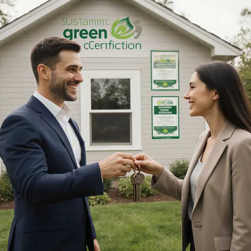 Buyers celebrate the resale premium of a certified sustainable luxury home.