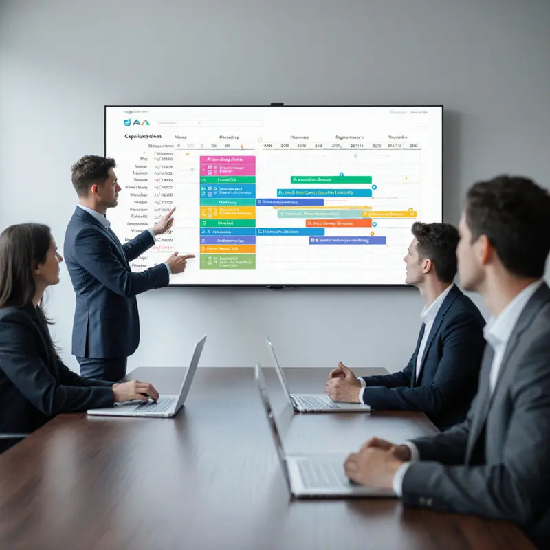 Team aligning project timelines with AI‑driven capacity insights rather than fixed deadlines.