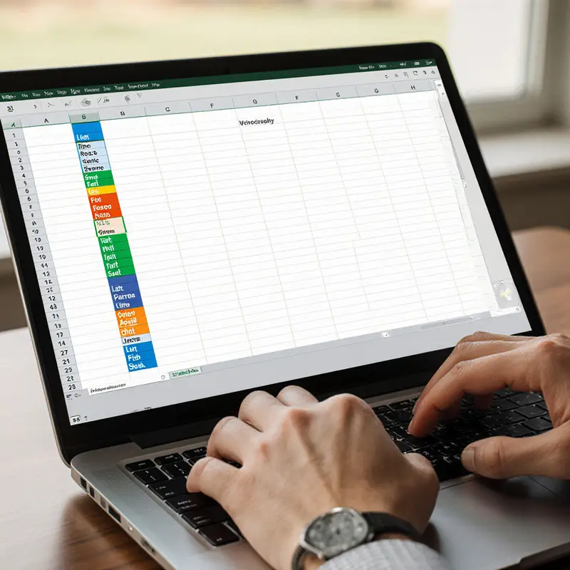 Hands streamline reporting in Excel.