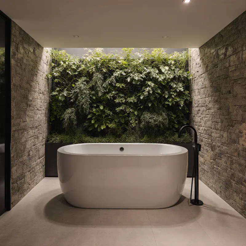 Wellness‑focused suite in a luxury home replaces excess opulence with health‑focused design.