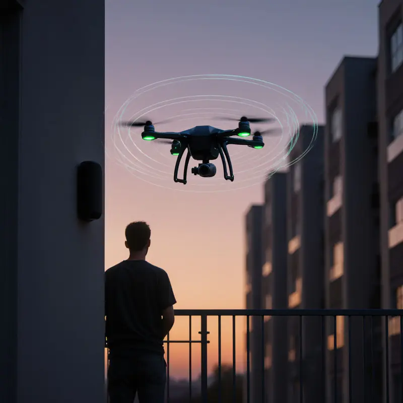 Drone delivery coordinated by AI and 6G.