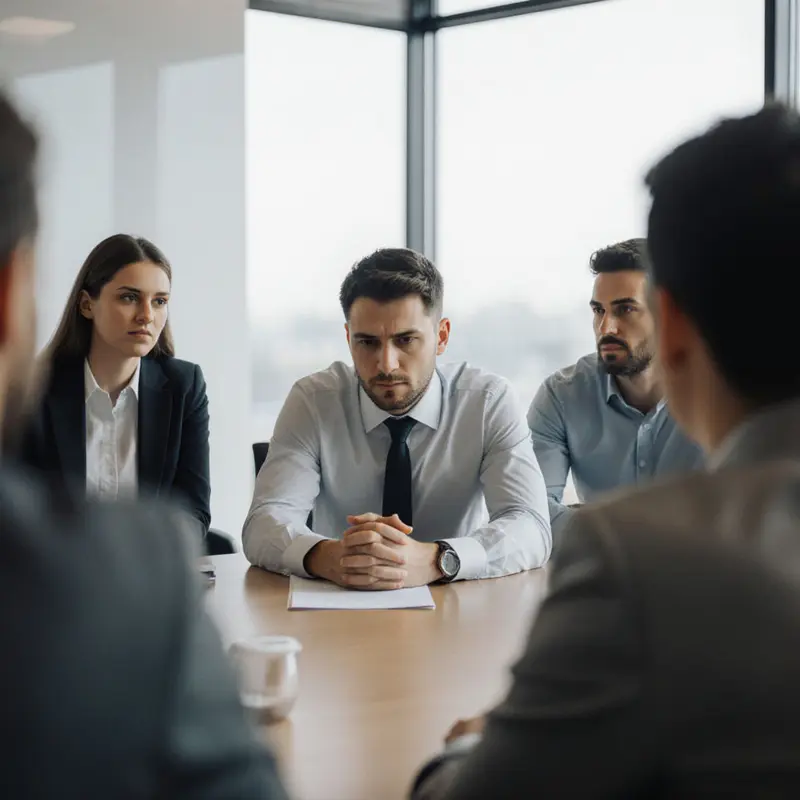 Team members engage while a hesitant employee remains silent, illustrating lost ideas.