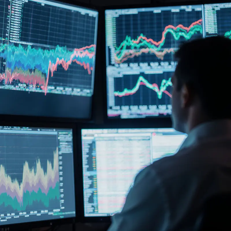 Command center visualizing live data to stabilize margin.