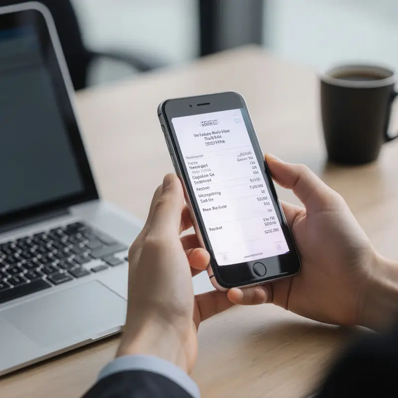 Zero‑touch receipt scanning in action with a mobile device.