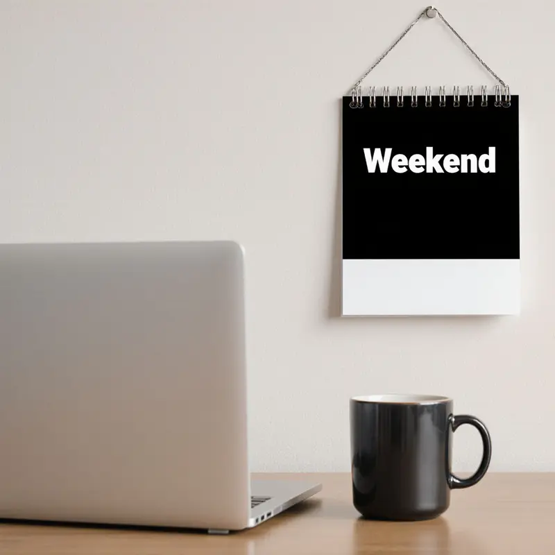 Professional enjoying a weekend without email interruptions, reinforcing digital boundaries.