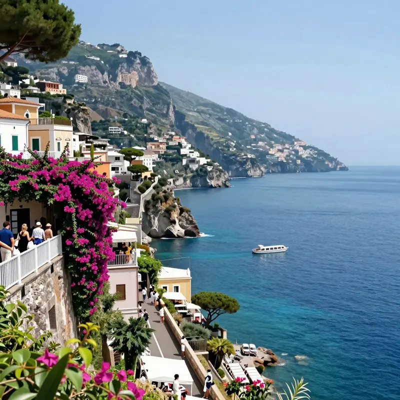 Picturesque cliffside villages of the Amalfi Coast are iconic.
