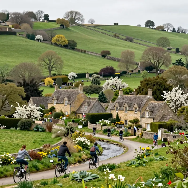Peaceful villages in The Cotswolds offer a serene retreat.