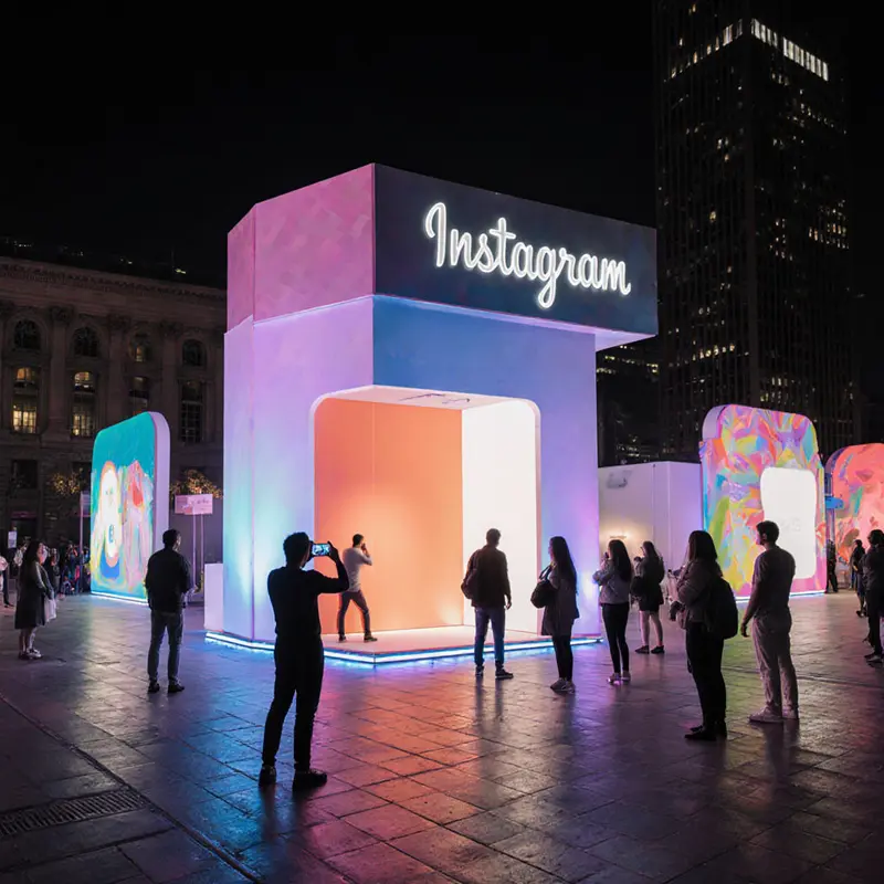 Immersive pop-up designed for social sharing and viral impact.