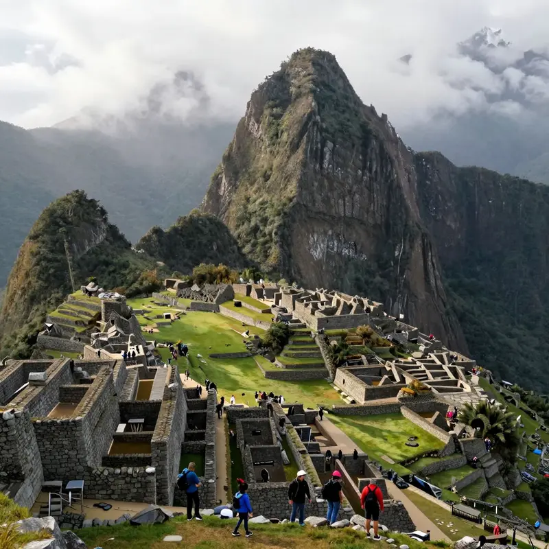 The iconic ruins of Machu Picchu offer breathtaking views.