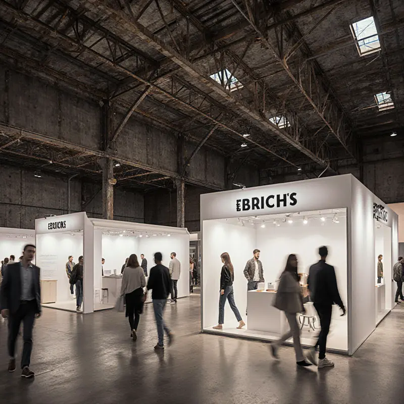 Shared marketplace space filled with flexible pop-up stalls.