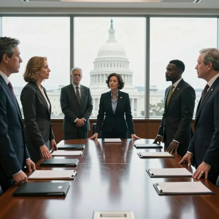 Senior HR leaders in a federal boardroom plan how to strengthen federal telework policy compliance amid remote work backlash.