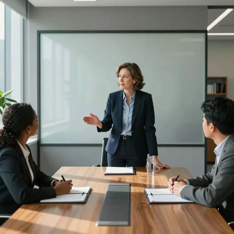 Federal HR leaders confer in a bright conference room to identify telework compliance weak points.