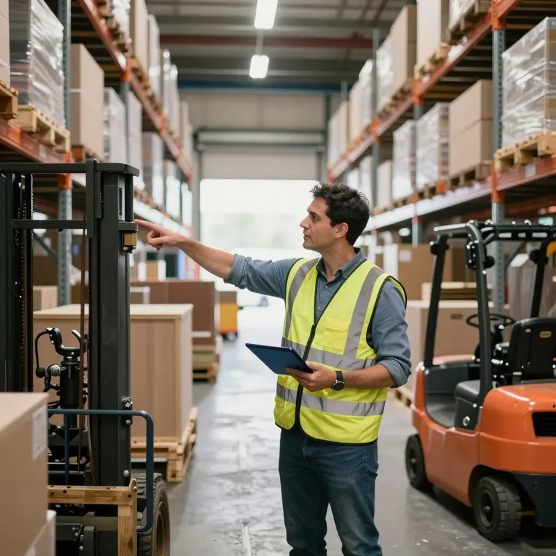 Warehouse team observing furniture inventory movements while evaluating new sourcing routes.