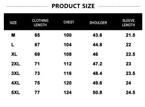 Product size info.