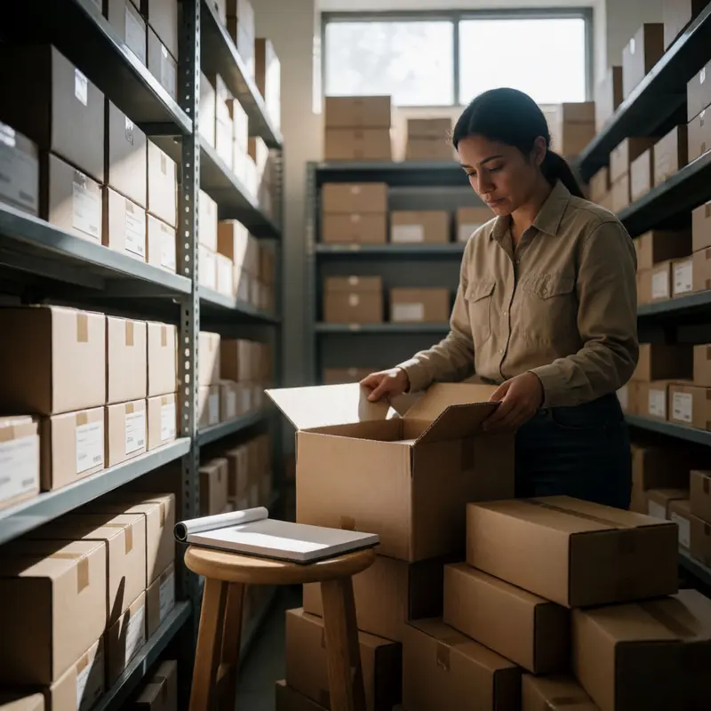 A stockroom overrun with repeated items, hinting at runaway discount misuse.