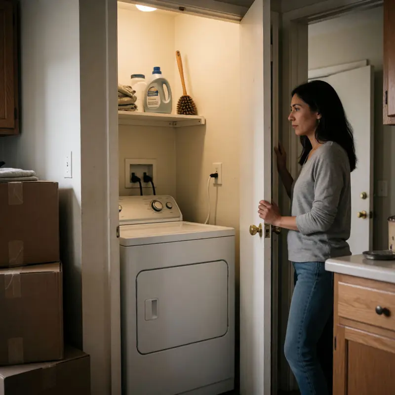 A compact ventless combo unit fits in a tight apartment closet with a standard outlet and no vent path.