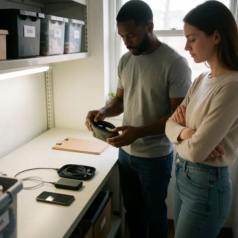 A small team checks the everyday upkeep items needed when payments run through a phone.