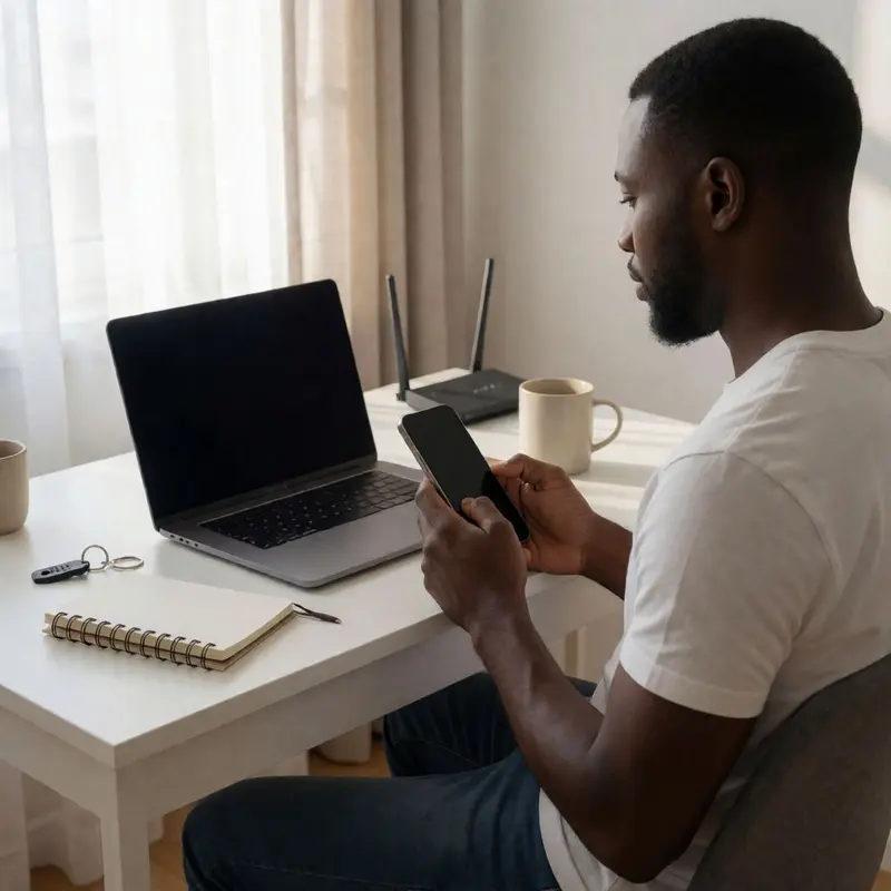 A renter keeps login details close at hand to avoid repeated password resets.