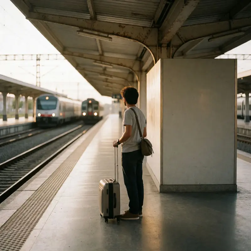 A traveler pivots to alternative departures when a preferred train is full.